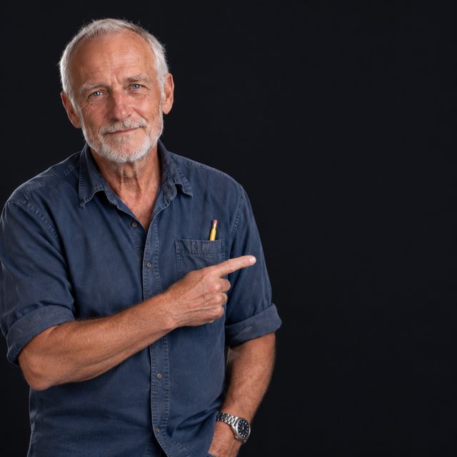Hank Tolliver pointing to the savings figures